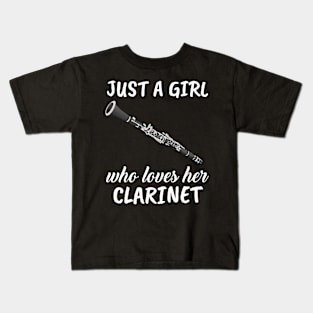 Just A Girl Who Loves Her Clarinet Kids T-Shirt